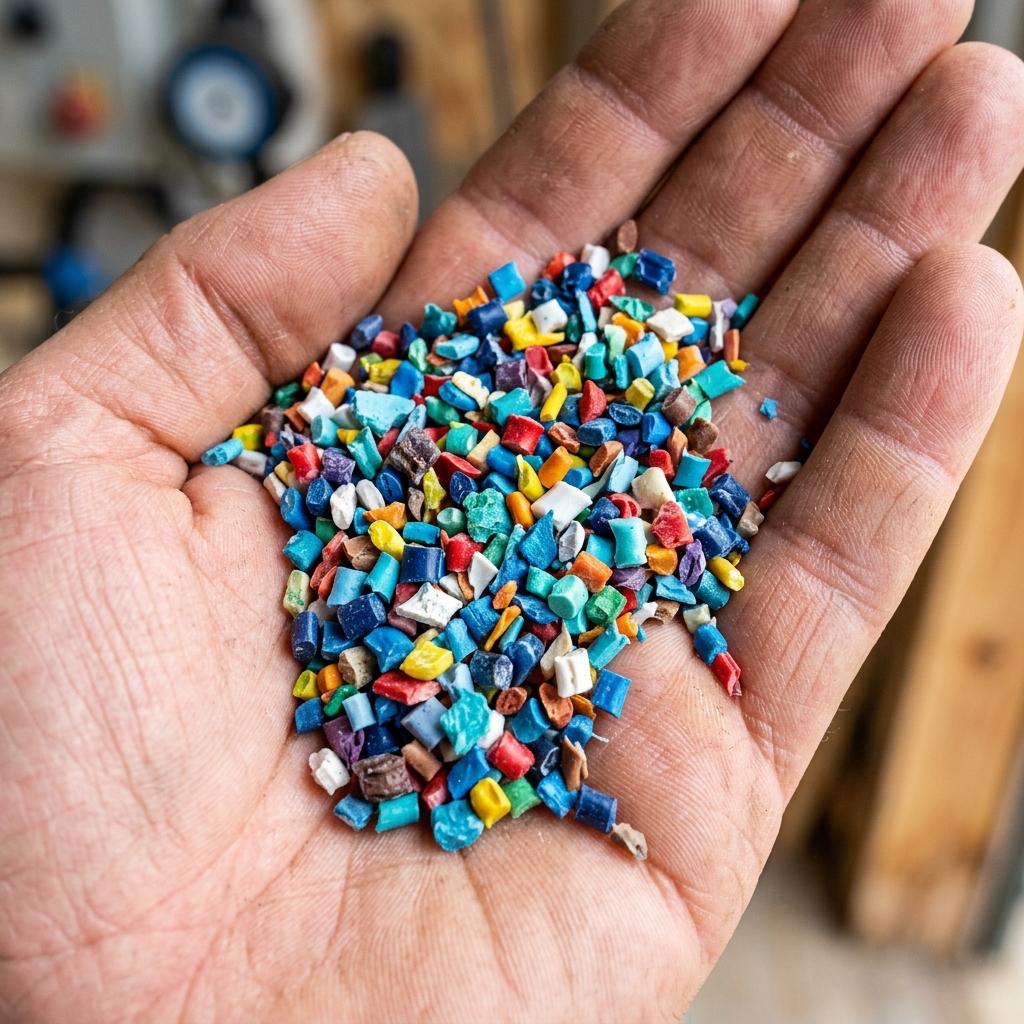 What are recycled HDPE granules and where are they used?